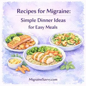 Find simple recipes for migraine including nourishing dinner ideas made with fresh ingredients and minimal trigger foods.