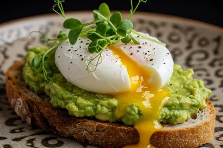 Avocado toast with poached eggs migraine friendly breakfast recipe