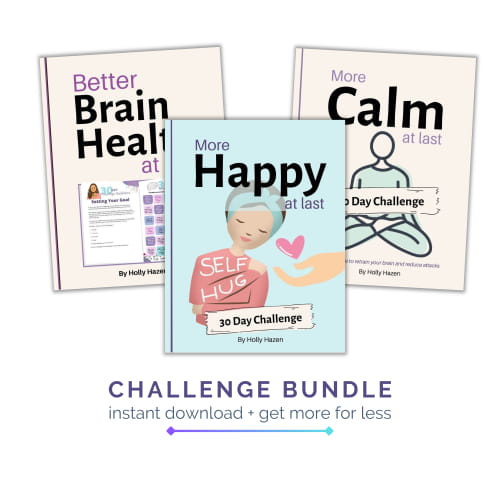 30 Day Brain Health Challenge bundle – printable workbooks to boost memory and resilience.