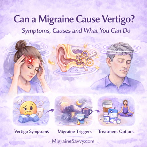 Can a migraine cause vertigo symptoms like dizziness and imbalance
