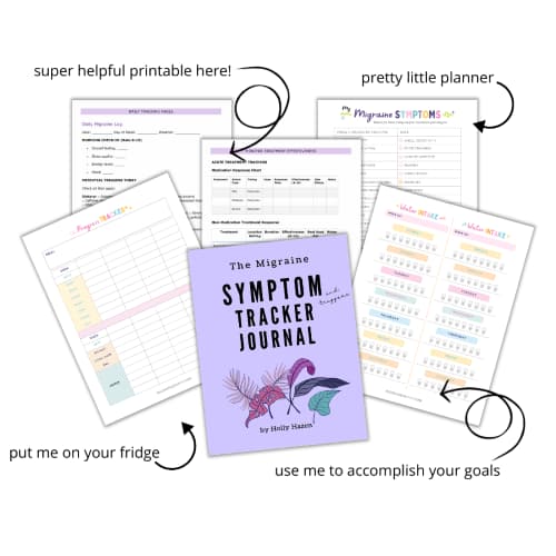 Choose easy! Get this Symptom Tracker Journal for migraine attack relief.