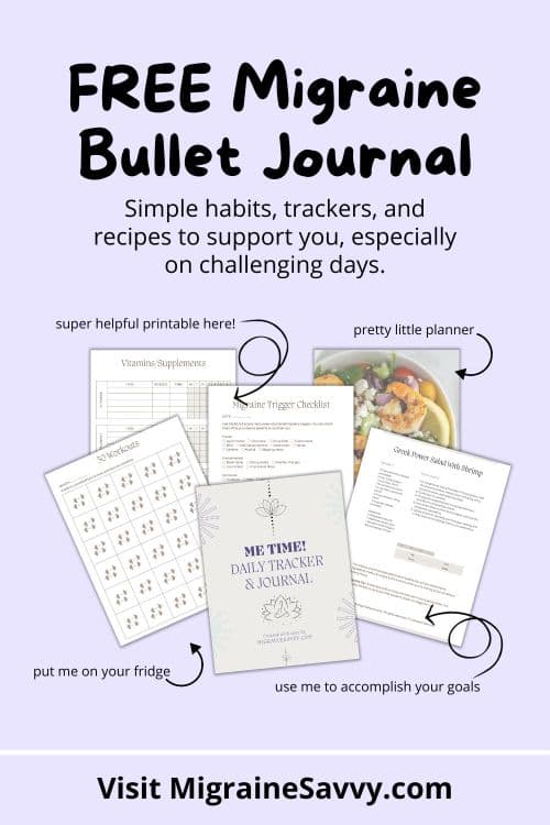 This Printable Migraine Bullet Journal is FREE!