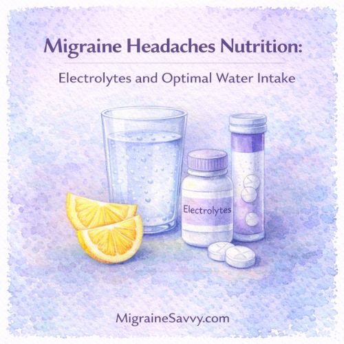 Proper hydration and electrolytes for migraine support includes drinking enough for your weight