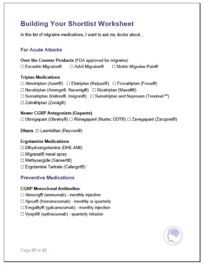 Build Your Shortlist Worksheet.