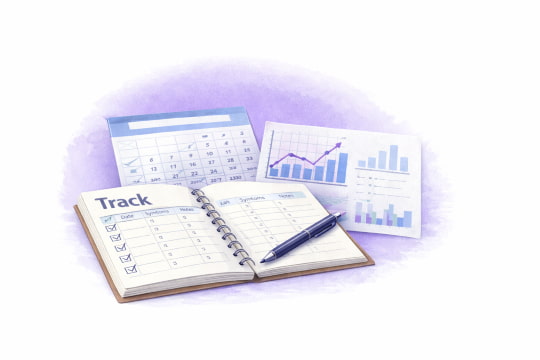 Migraine Savvy bookstore with symptom and trigger trackers