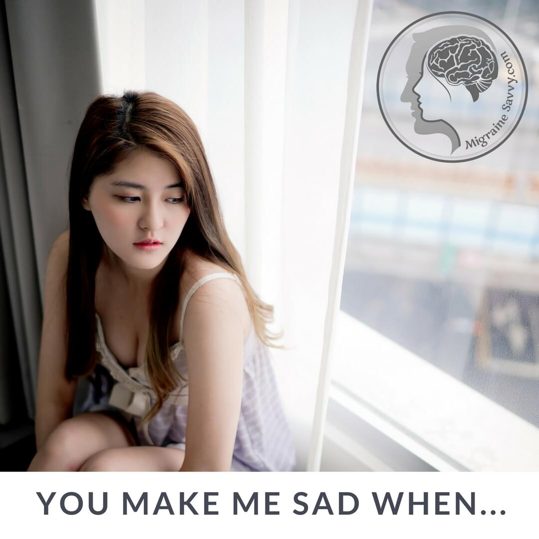 Migraines are depressing when you lose days in bed @migrainesavvy