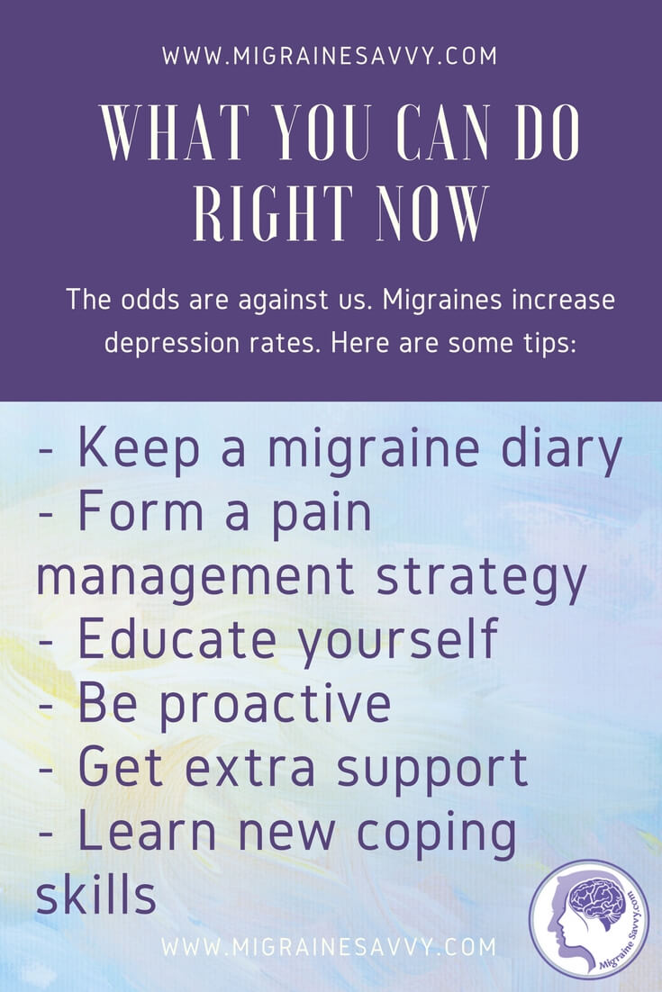Migraines Increase Depression - What You Can Do Now @migrainesavvy #migrainerelief #stopmigraines #migrainesareafulltimejob