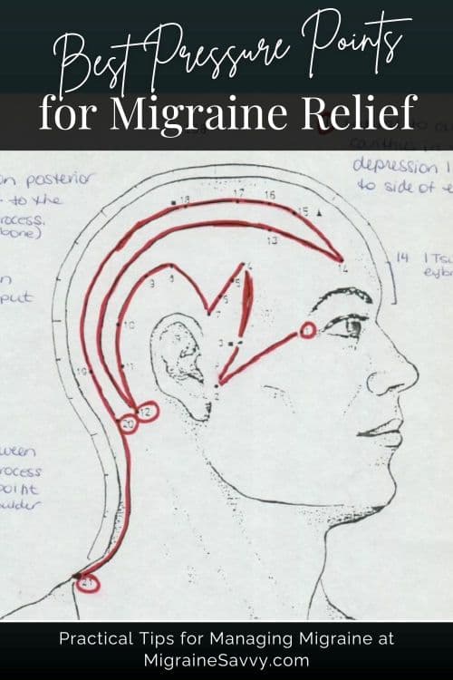 Essential face and neck pressure points for migraine relief at MigraineSavvy.com